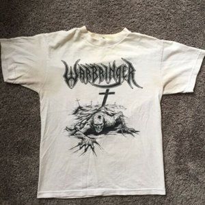 White WARBRINGER 'Prey For Death' T shirt - Size S